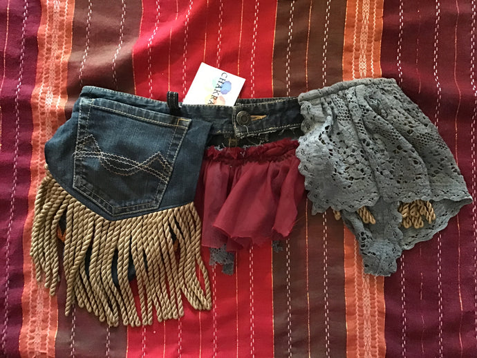 Custom Denim/Multi Skirt