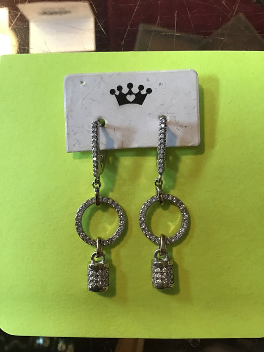 Silver Circle Dangle Earrings