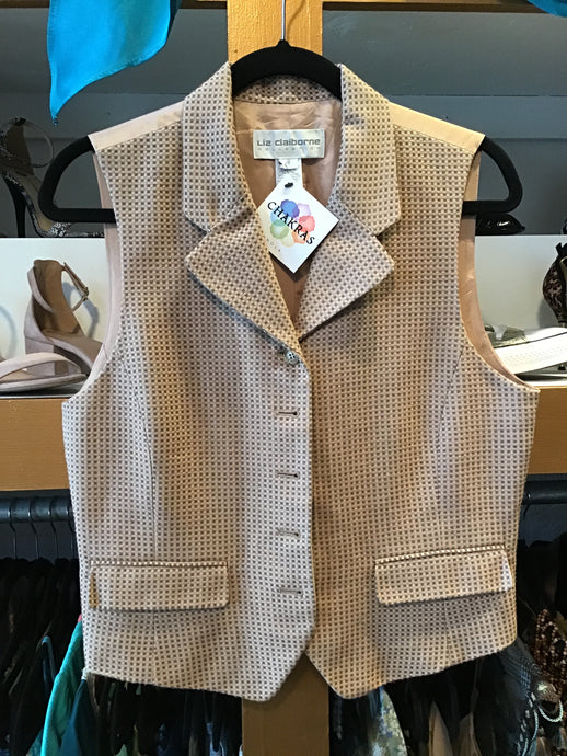 Tan Plaid Vest