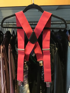 Red Wide Suspenders