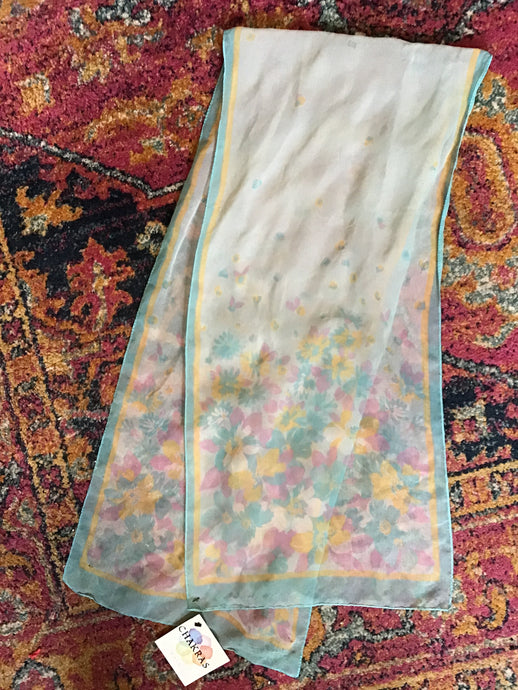 Mint Floral Print Scarf